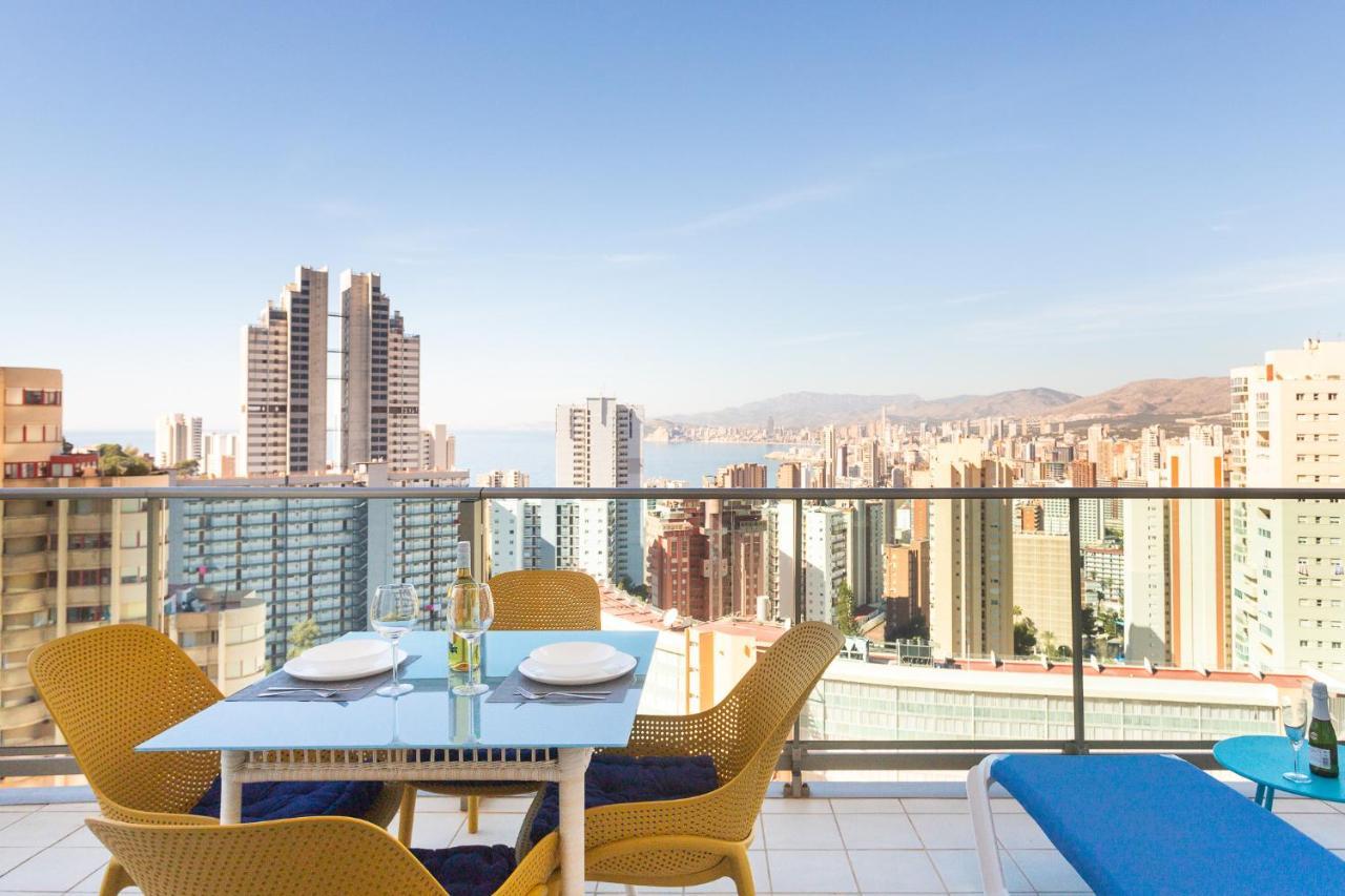 شقة Skyline 10 Gran Terraza Privada Con Vistas Espectaculares بينايدورم المظهر الخارجي الصورة