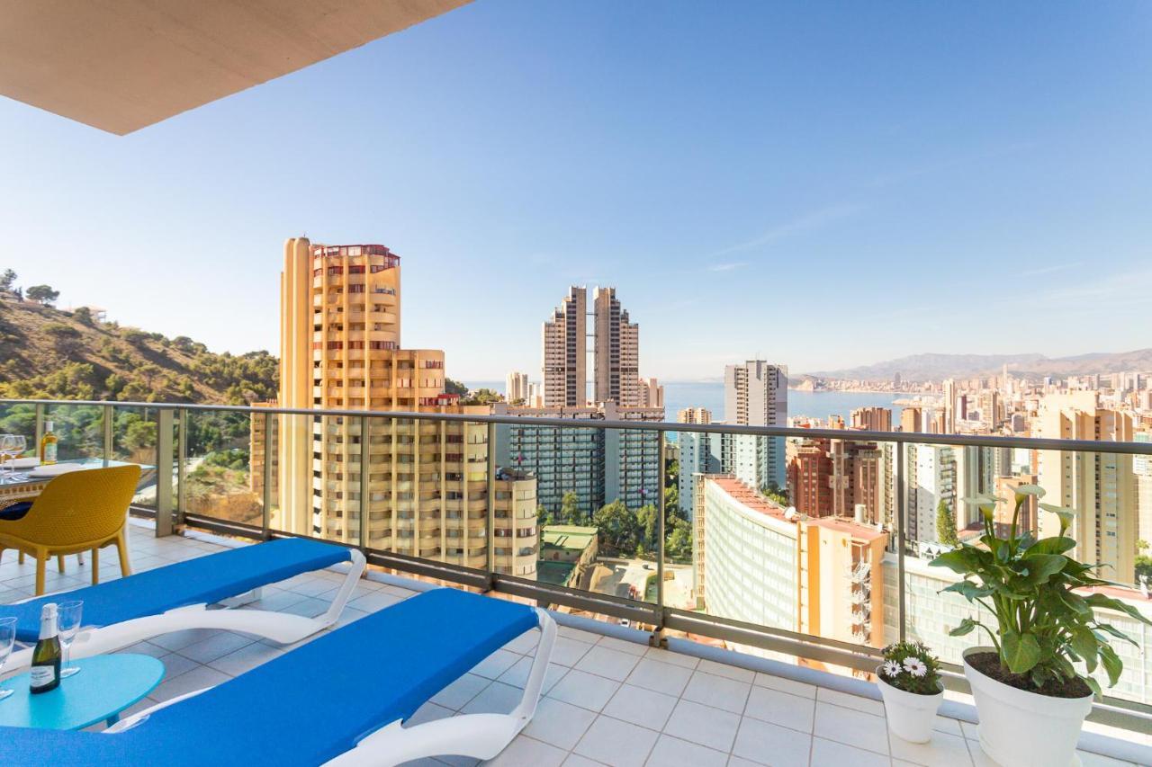 شقة Skyline 10 Gran Terraza Privada Con Vistas Espectaculares بينايدورم المظهر الخارجي الصورة