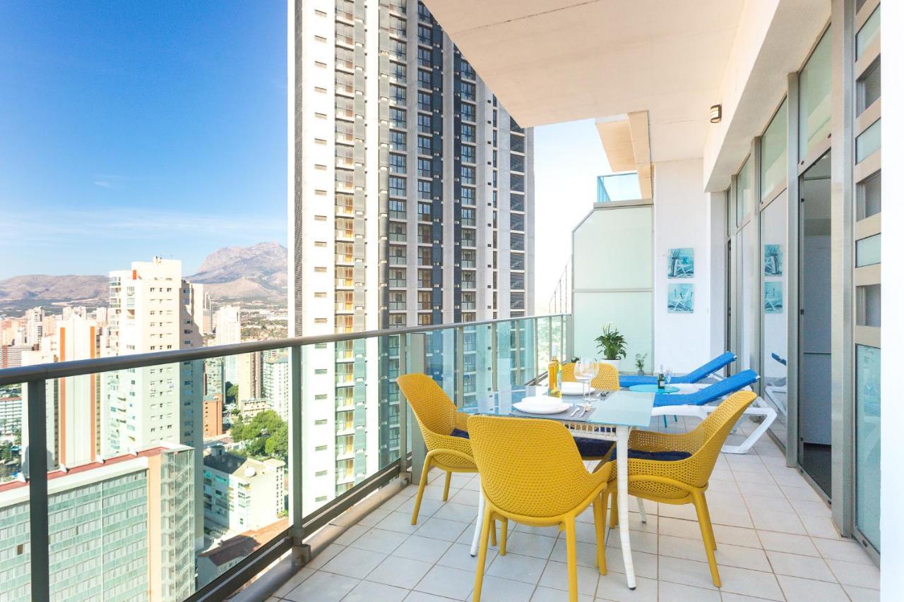 شقة Skyline 10 Gran Terraza Privada Con Vistas Espectaculares بينايدورم المظهر الخارجي الصورة