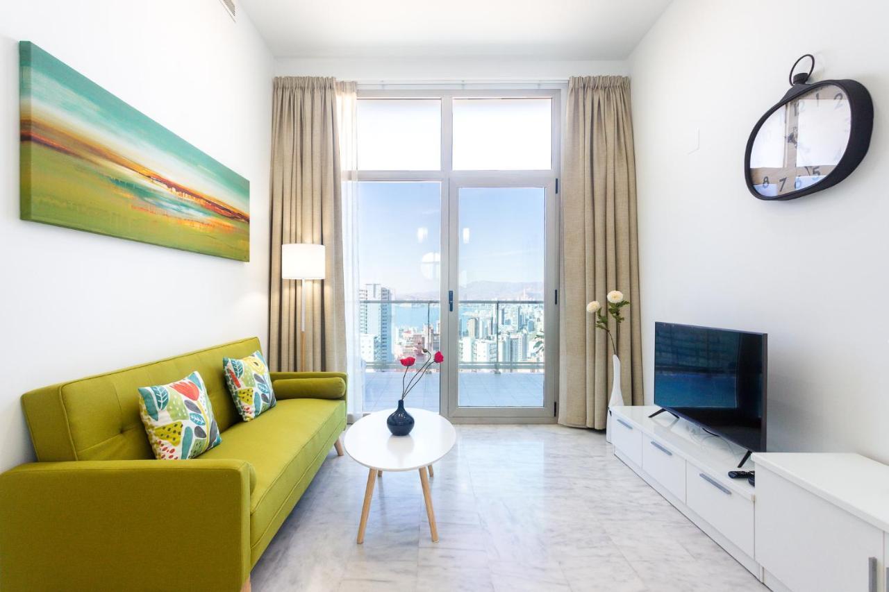 شقة Skyline 10 Gran Terraza Privada Con Vistas Espectaculares بينايدورم المظهر الخارجي الصورة
