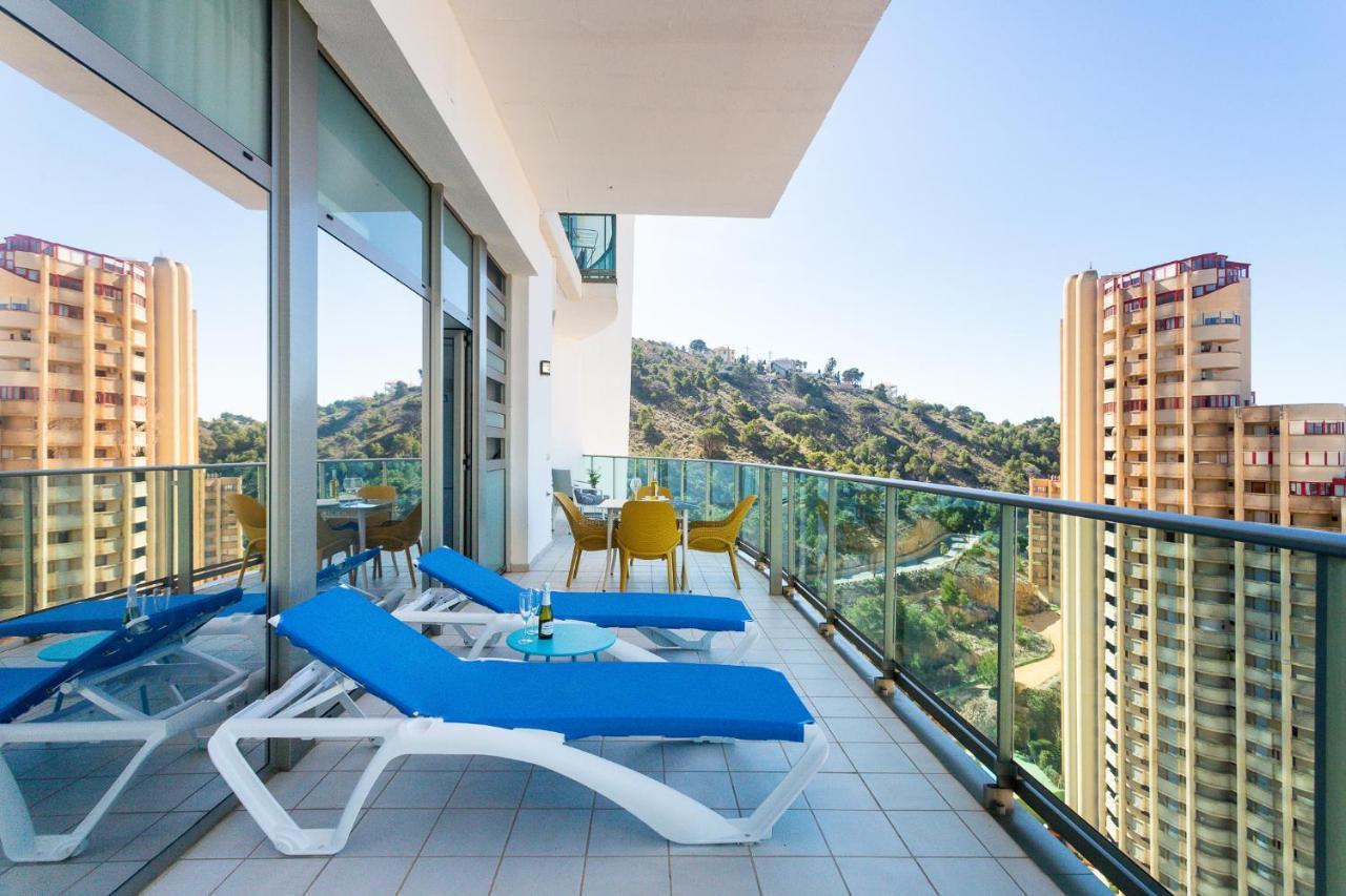 شقة Skyline 10 Gran Terraza Privada Con Vistas Espectaculares بينايدورم المظهر الخارجي الصورة